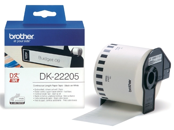 Vous pouvez acheter un Étiquette Brother DK-22205 papier blanc 62 mm 30 mètres chez Dillen BV